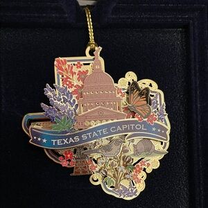 Texas State Capitol Gold Holiday Ornament
